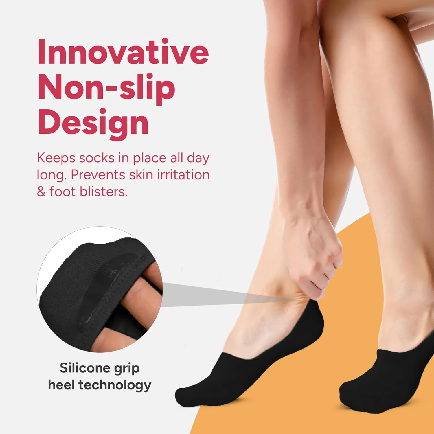 Eedor No Show Socks Womens Invisible Liner, Non Slip & Low Cut, Casual & Formal Wear, Soft & Stretchable