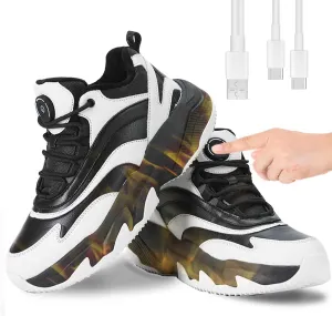 Electric Heated Shoes for Women/Man Rechargeable, 4000 mAh USB Self Heating Shoes, 3 Heating Levels Adjustable Foot Warmer, Winter Electric Shoes for Outdoor Sports Home Office