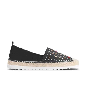 Espadrilles Kea Black Strass