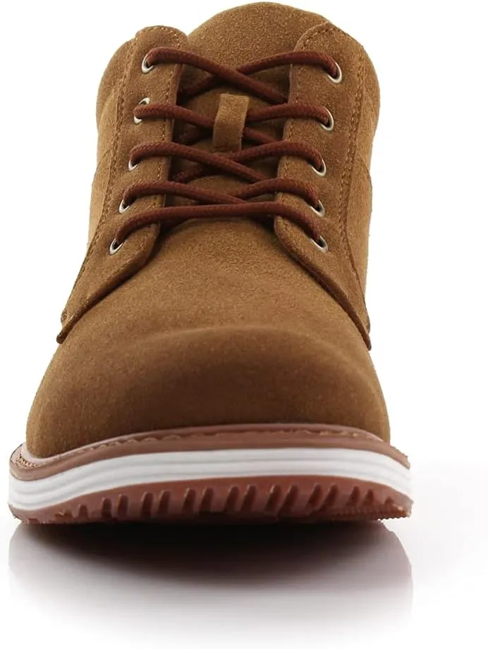 Ferro Aldo Mens Casual Mid-Top Desert Chukka Ankle Boots