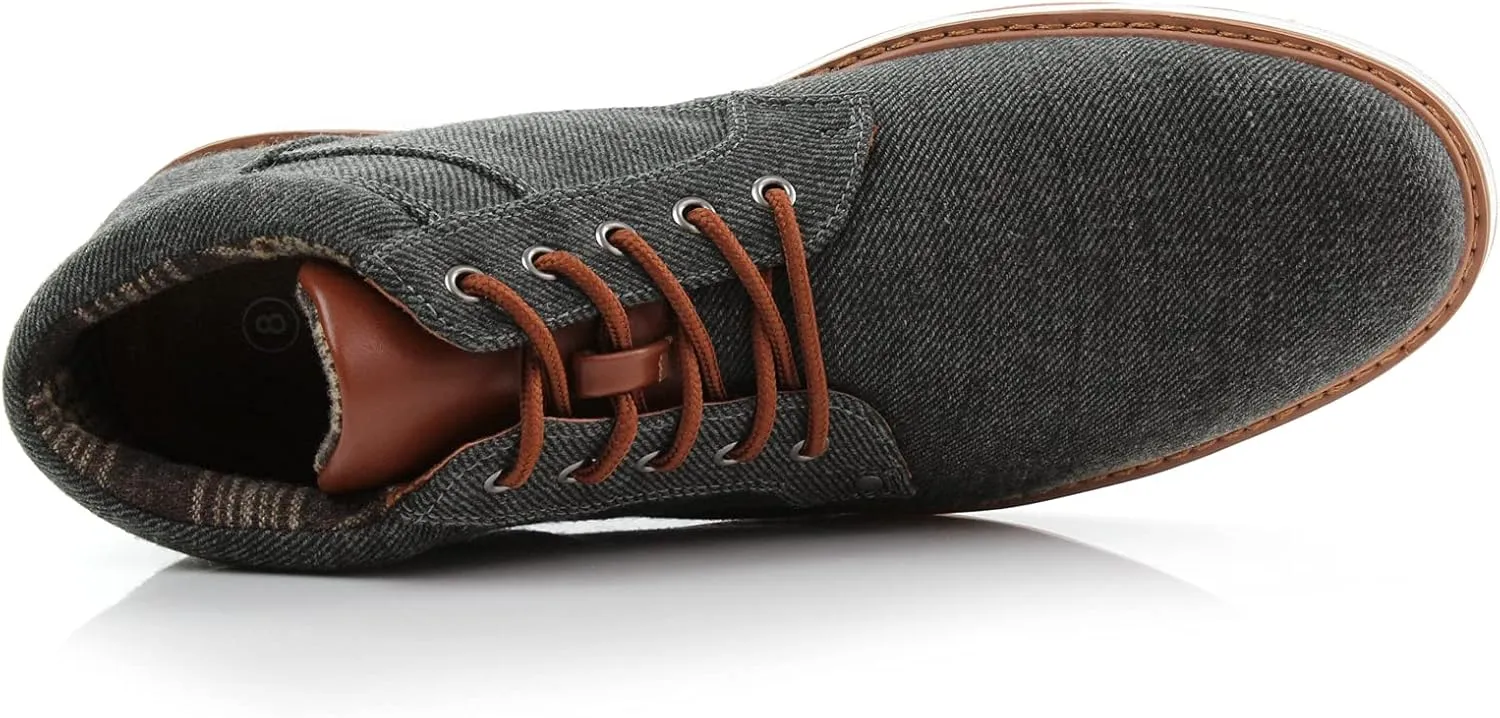 Ferro Aldo Mens Casual Mid-Top Desert Chukka Ankle Boots
