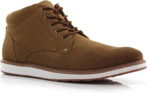 Ferro Aldo Mens Casual Mid-Top Desert Chukka Ankle Boots