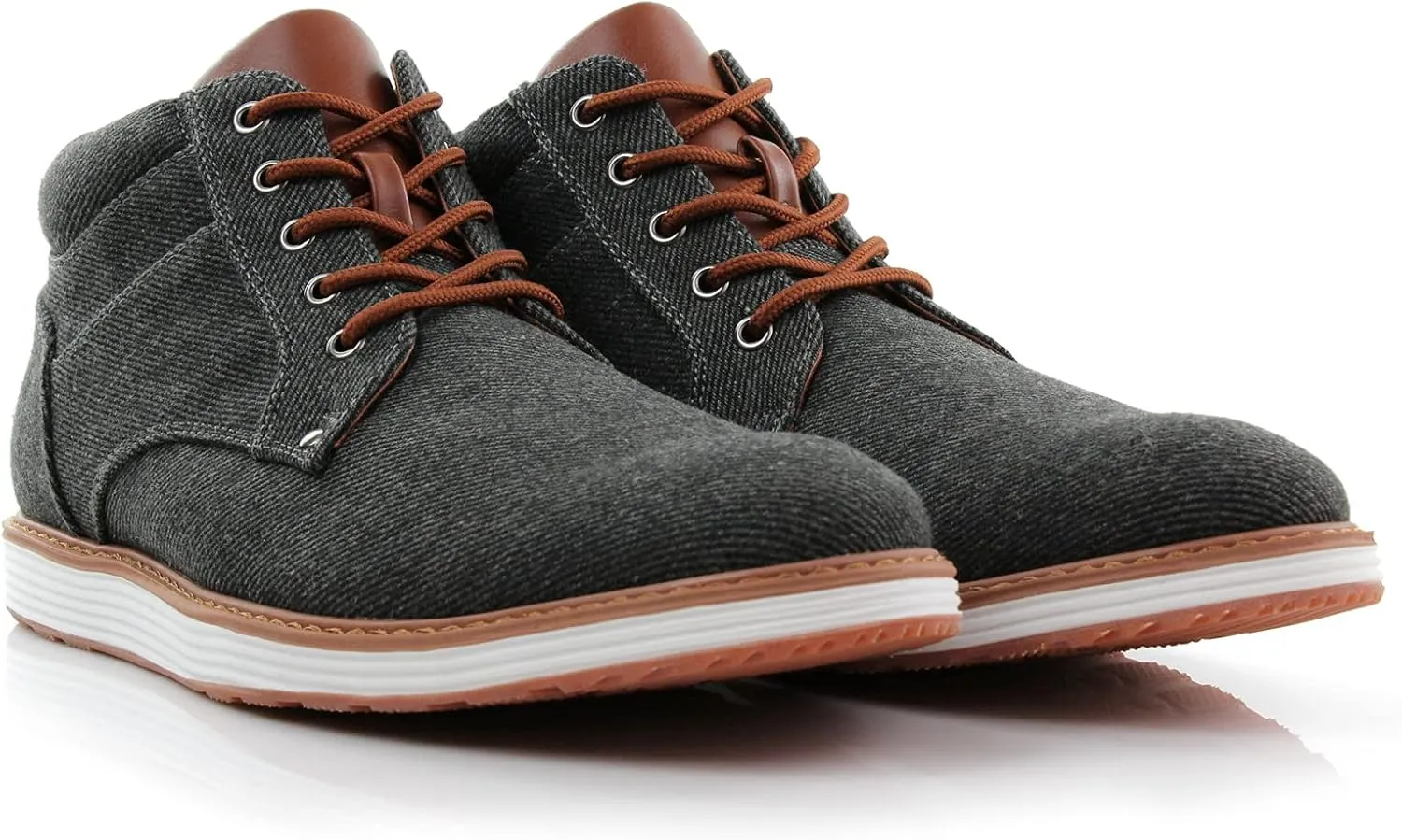 Ferro Aldo Mens Casual Mid-Top Desert Chukka Ankle Boots
