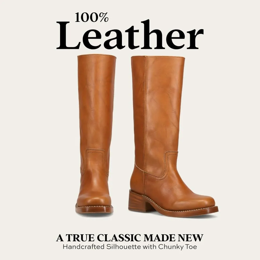Frye Campus 14L Iconic Tall Boots for Women Crafted from Signature Montana Leather with Genuine Stitch Welt Construction and Stacked Leather Heel