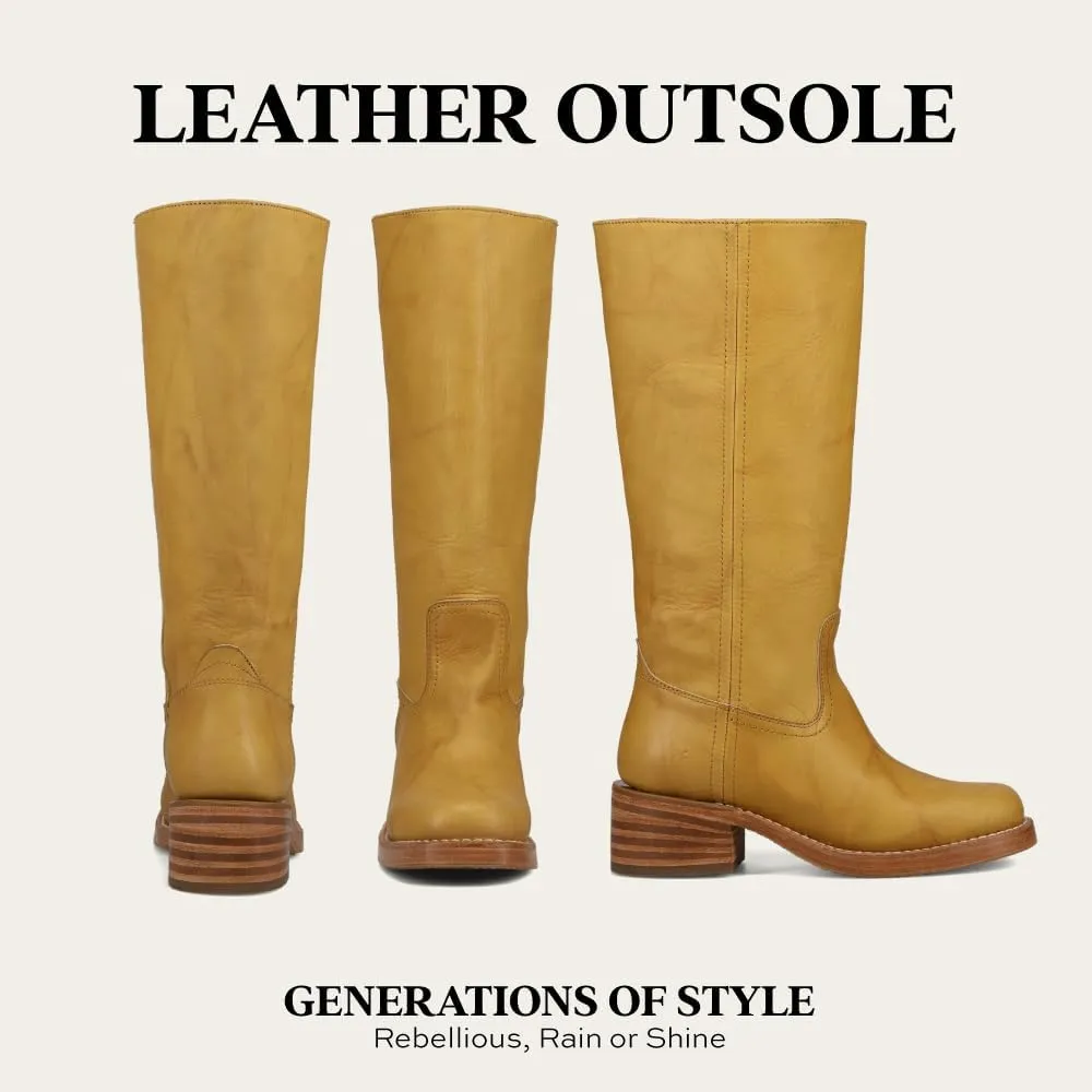 Frye Campus 14L Iconic Tall Boots for Women Crafted from Signature Montana Leather with Genuine Stitch Welt Construction and Stacked Leather Heel
