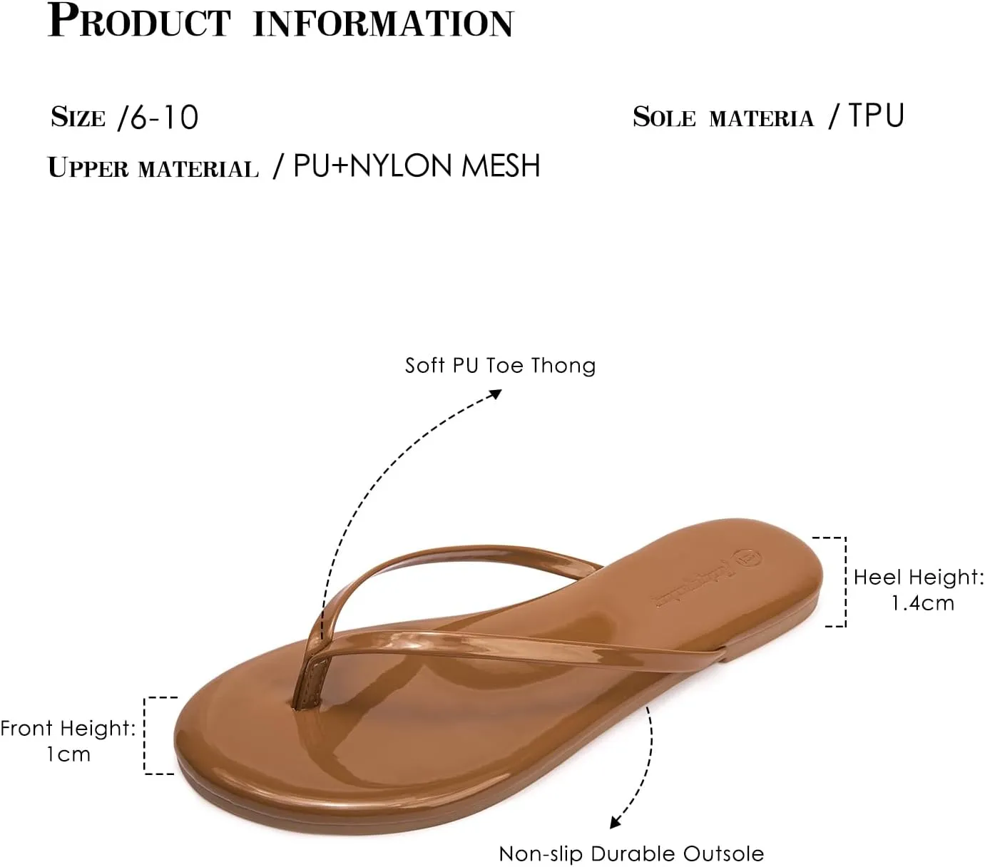 FUNKYMONKEY Flip Flops for Women, Recovery Sandals with Comfortable Plantar Fasciitis Arch Support