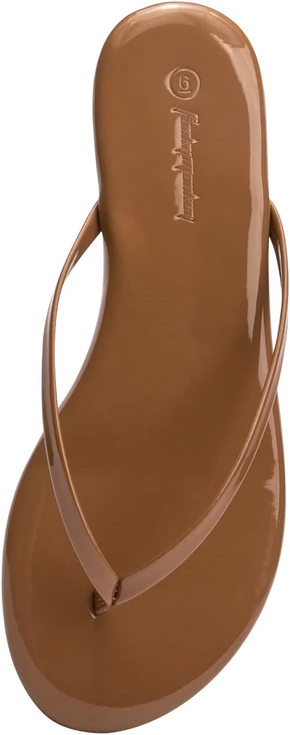 FUNKYMONKEY Flip Flops for Women, Recovery Sandals with Comfortable Plantar Fasciitis Arch Support
