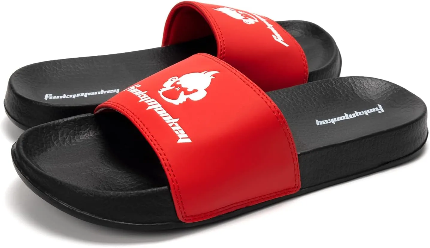 FUNKYMONKEY Slides for Men, Indoor & Outdoor Comfort Casual Sandals