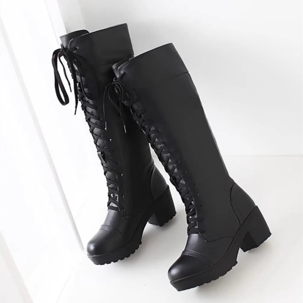 Futaba Sakura Boots Cosplay Shoes for Game High Heel Black Shoes Cos Halloween Women Custom Made Anime