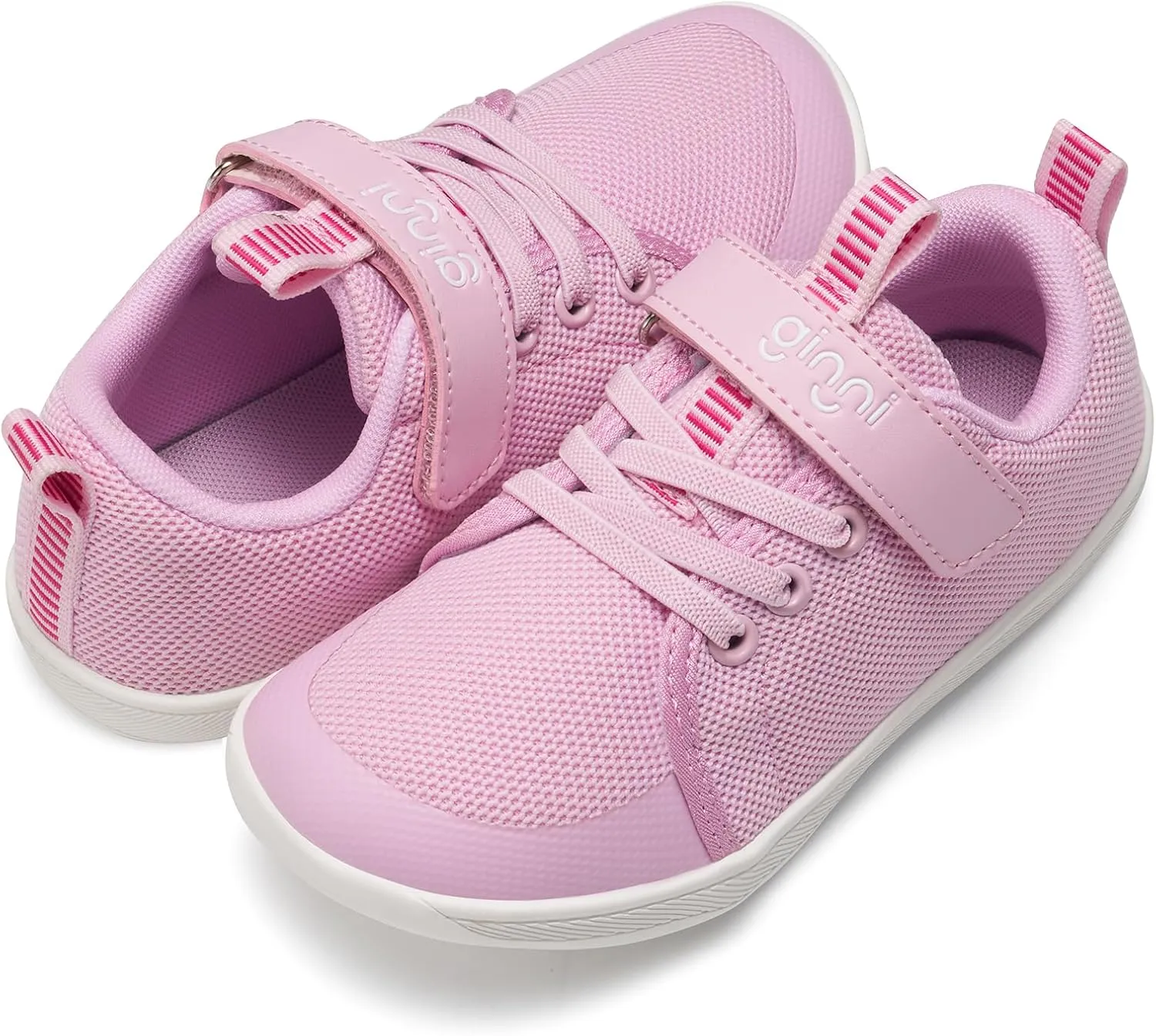 GINNI Little Big Kids Wide Barefoot Shoes Boys Girls Walking Shoes Minimalist Sneakers Lightweight Breathable Girls Wide Toe Box Shoes Zero Drop Sole Naturally Splay Kids Barefoot Running Shoes