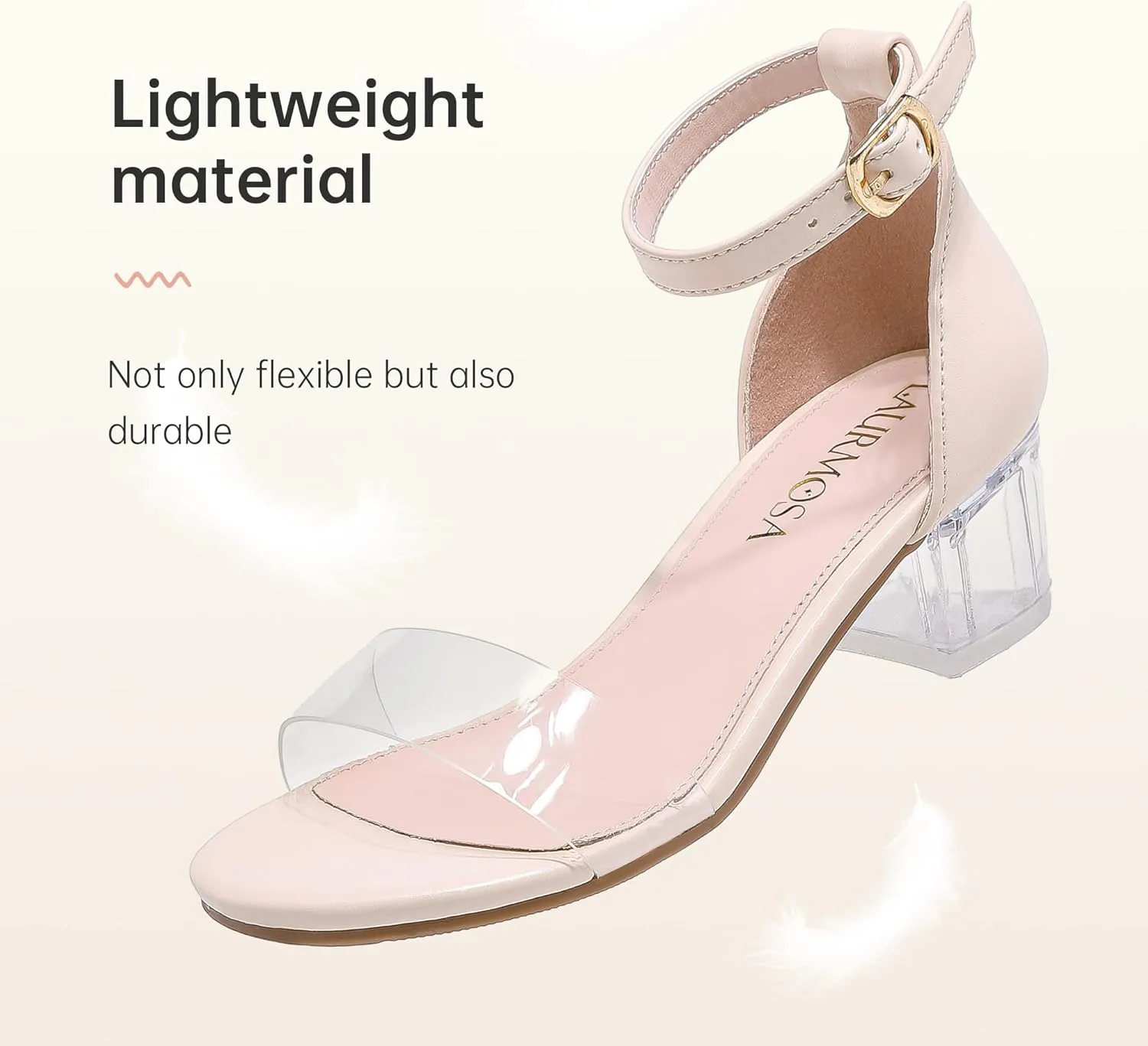 Girls High Heels Sandal for Girls Open Toe Ankle Buckle Strap Dress Shoes for Little Big Kids in Wedding Party Block Chunky Pump Sandals