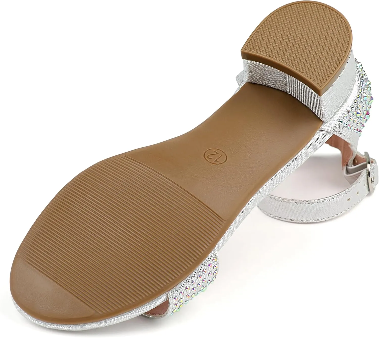 Girl's Low Heel Sandals Ankle Strap Dress Shoes Open Toes Summer Wear for Kids