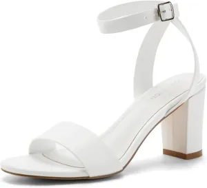 Greatonu Women's Clear Chunky Heels Sandals Open Toe Ankel Strap Block Heel Sandal for Women Dressy Party Wedding Shoes Transparent High Heels Sandals Pumps
