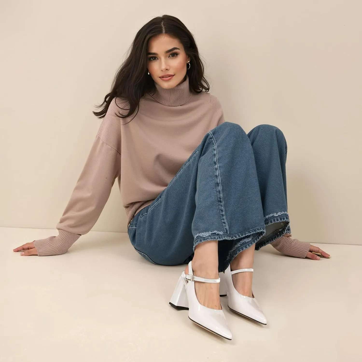 heelchic Women's Pumps Slingback Chunky Heels Closed Pointed Toe Comfortable Low Block Heel Slip-on Sandals Wedding Party Dress Shoes Work Pumps