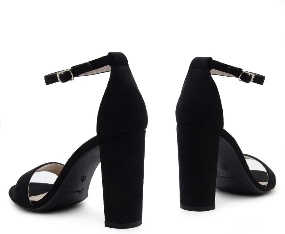 Herstyle Rosemmina Women’s Chunky Block Heels Open Toe Dress Heeled Sandals Ankle Strappy High Heel Pumps Shoes for Prom Wedding Party Office