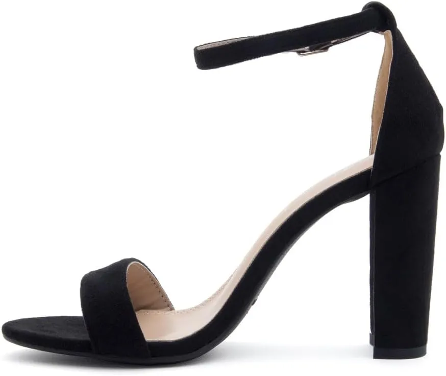 Herstyle Rosemmina Women’s Chunky Block Heels Open Toe Dress Heeled Sandals Ankle Strappy High Heel Pumps Shoes for Prom Wedding Party Office
