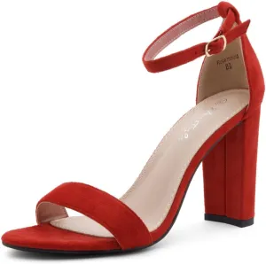 Herstyle Rosemmina Women’s Chunky Block Heels Open Toe Dress Heeled Sandals Ankle Strappy High Heel Pumps Shoes for Prom Wedding Party Office