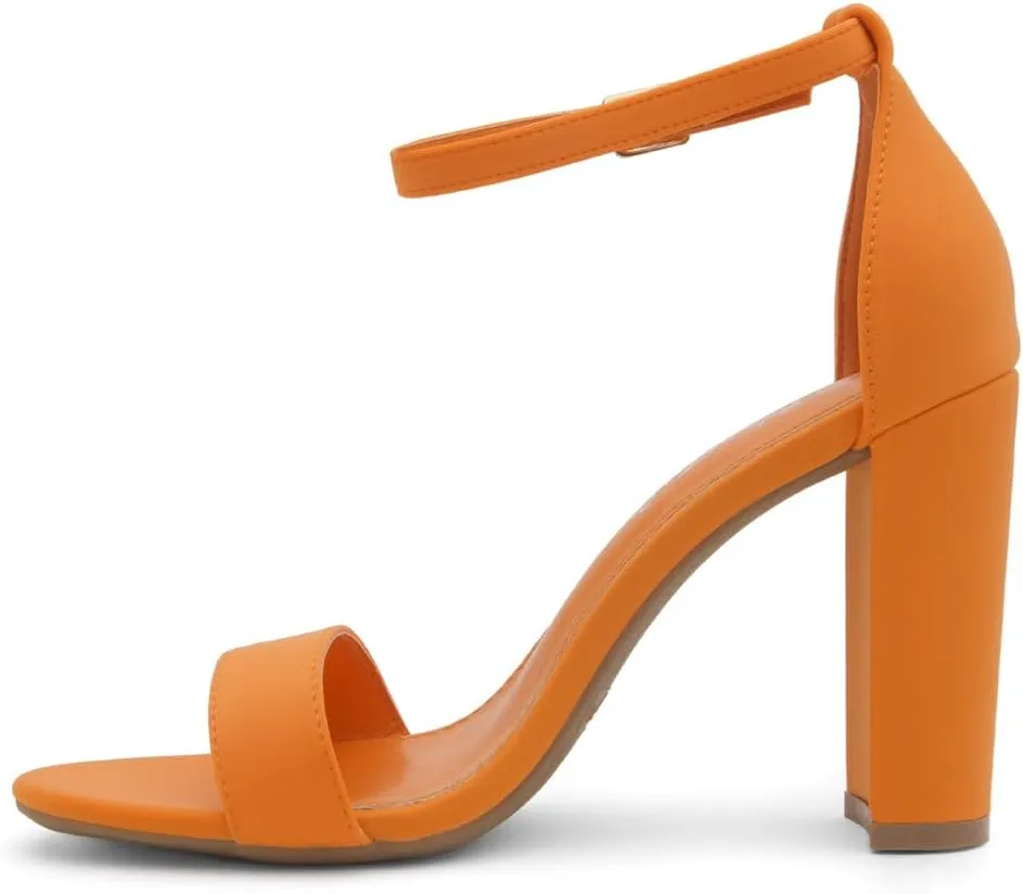 Herstyle Rosemmina Women’s Chunky Block Heels Open Toe Dress Heeled Sandals Ankle Strappy High Heel Pumps Shoes for Prom Wedding Party Office