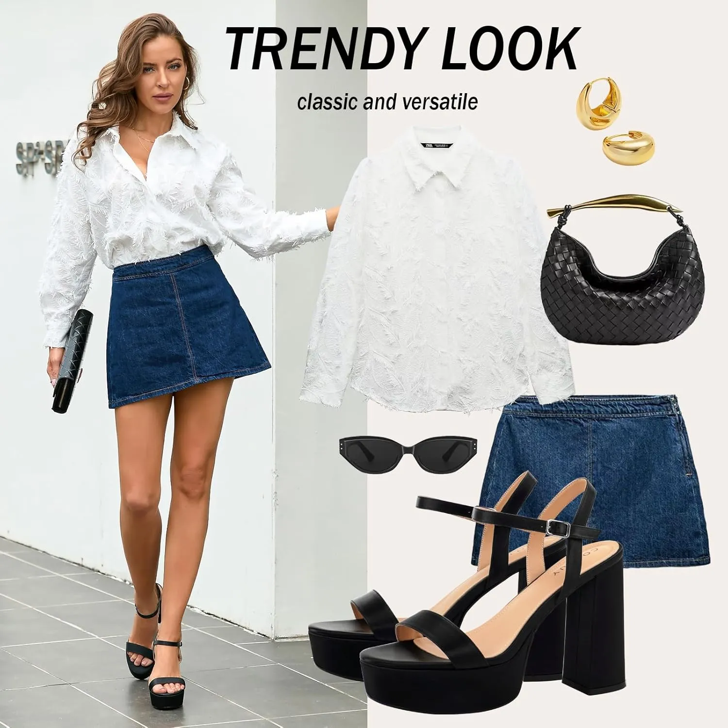 High Heel Chunky Platform Heel Sandals for Women, Chunky Block Heels Platform Sandals Women with Ankle Strap, Womens Strappy Chunky Heels Open Toe Sandals Wedding Prom