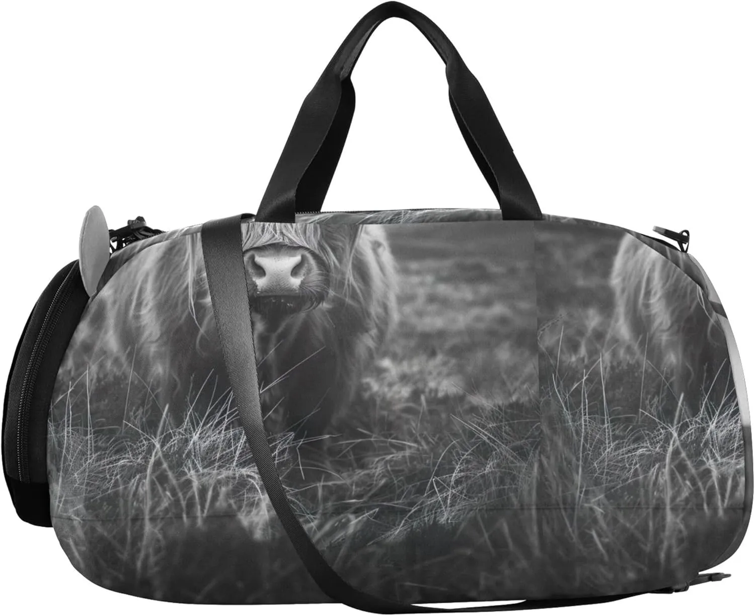 Highland Cow Wild Duffle Bags for Traveling Tote Weekend Duffel Overnight Luggage Kids Sports Carry on Duffel Bag for Boys