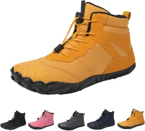 Hike Barefoot Footwear Womens Men, Non-Slip Winter Shoe with Wide Toe Box Waterproof Boots