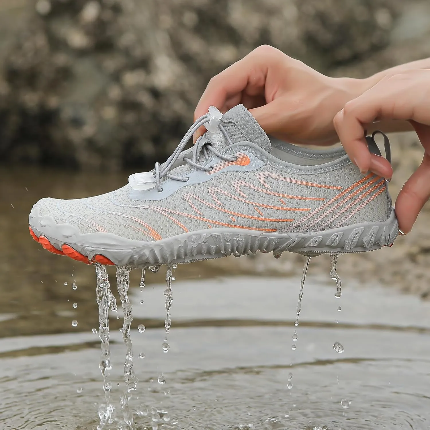 Hike Barefoot Shoes for Women Men Quick Dry Waterproof Barefoot Footwear Anti-Slip Grounding Shoes Running Healthy Athletic Sneaker Lightweight Beach Swim Outdoor Shoe