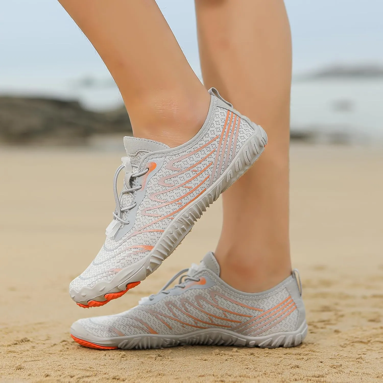 Hike Barefoot Shoes for Women Men Quick Dry Waterproof Barefoot Footwear Anti-Slip Grounding Shoes Running Healthy Athletic Sneaker Lightweight Beach Swim Outdoor Shoe
