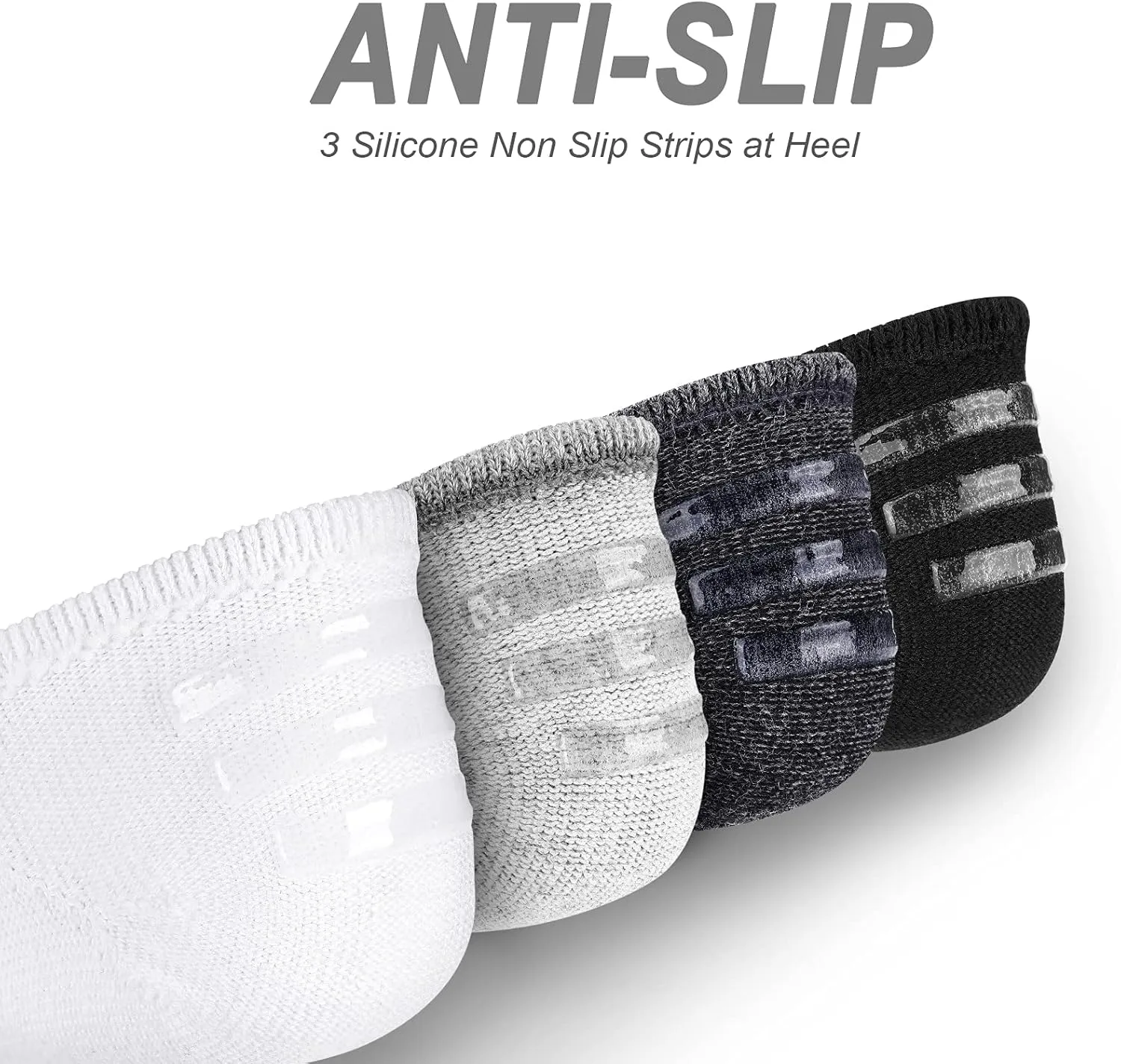 IDEGG No Show Socks Women 10 Pairs Low Cut Anti-Slid Novelty Athletic Casual Invisible Liner Socks
