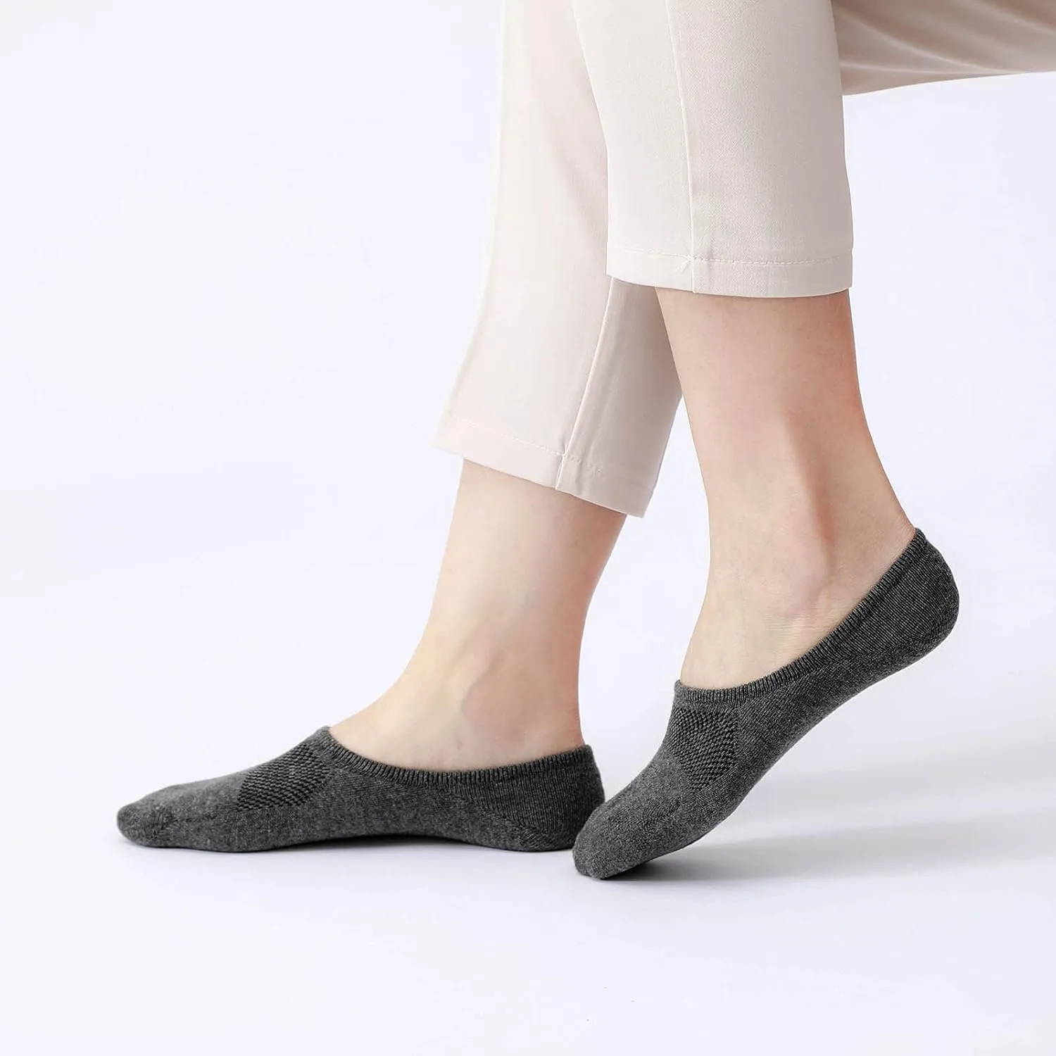 IDEGG No Show Socks Women 10 Pairs Low Cut Anti-Slid Novelty Athletic Casual Invisible Liner Socks
