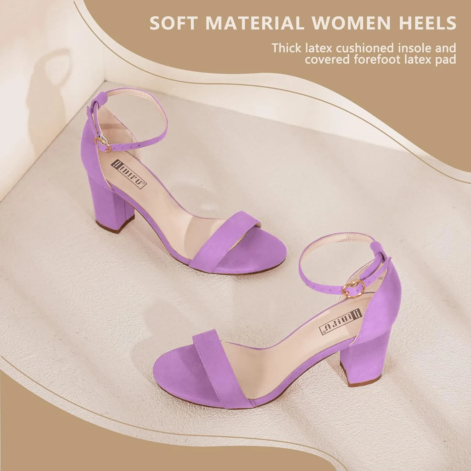 IDIFU Women's 3 Inch Heel Sandals for Women