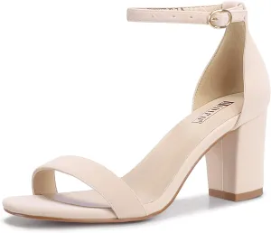 IDIFU Women's 3 Inch Heel Sandals for Women