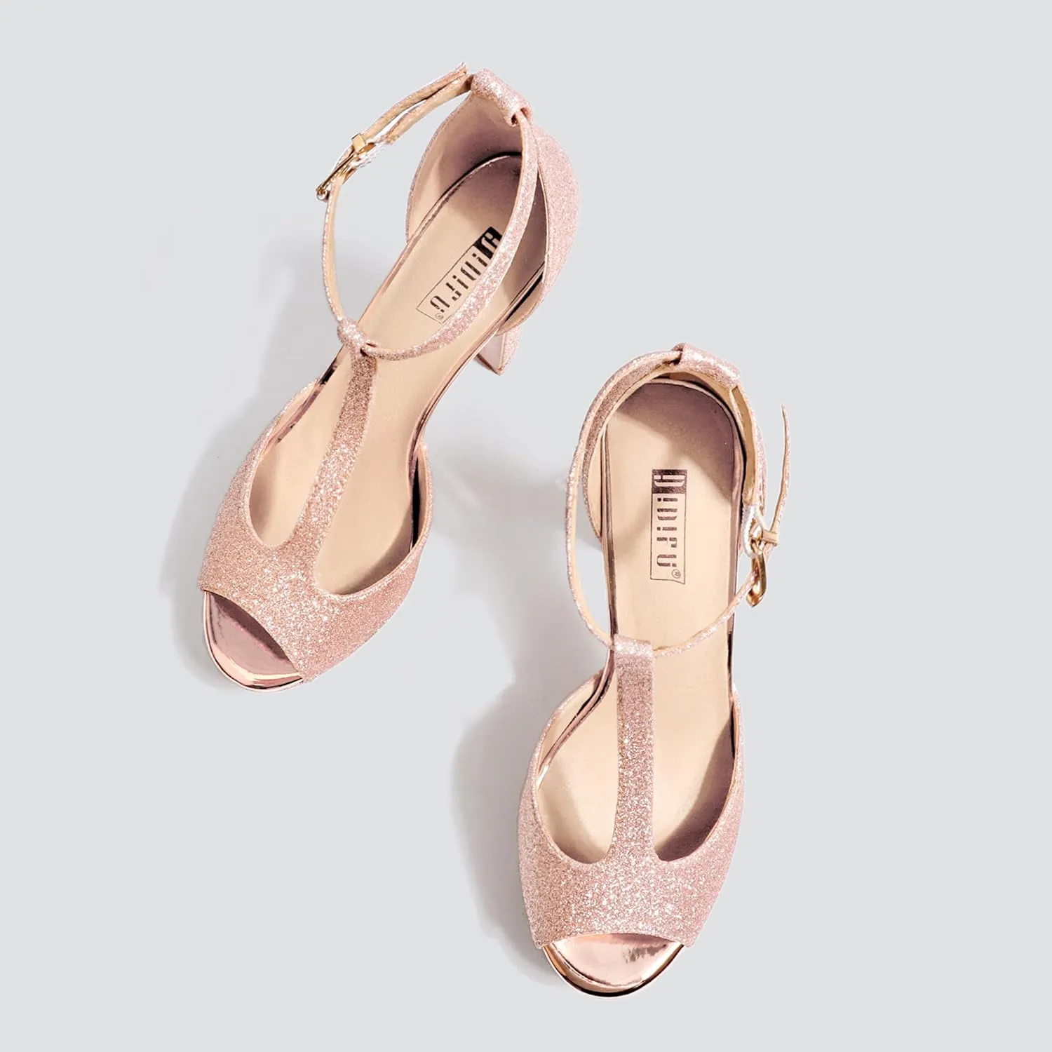 IDIFU Women's IN5 Polly Platform Chunky High Heels T-Strap Sexy Sandals Peep Toe Wedding Party Prom Dress Shoes for Women Bride
