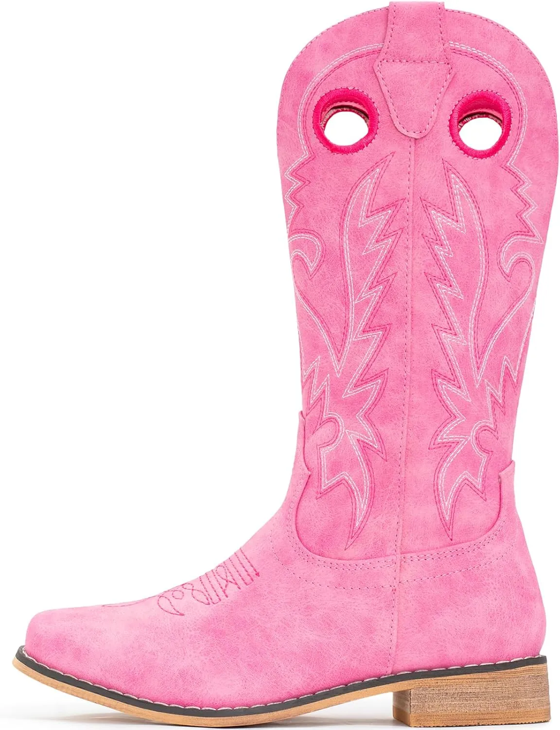 IUV Cowboy Boots for Boys Girls Western Square Toe Cowgirl Boots Mid Calf Riding Shoes (Toddler/Little Kid/Big Kid)