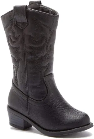 Jazamé Little Kids' Girls Cowboy Boots - Tall Stitched Western Toddler Cowgirl Boots - Stylish and Durable Cowgirl Boots for Girls - girls cowgirl boots - botas vaqueras para niñas