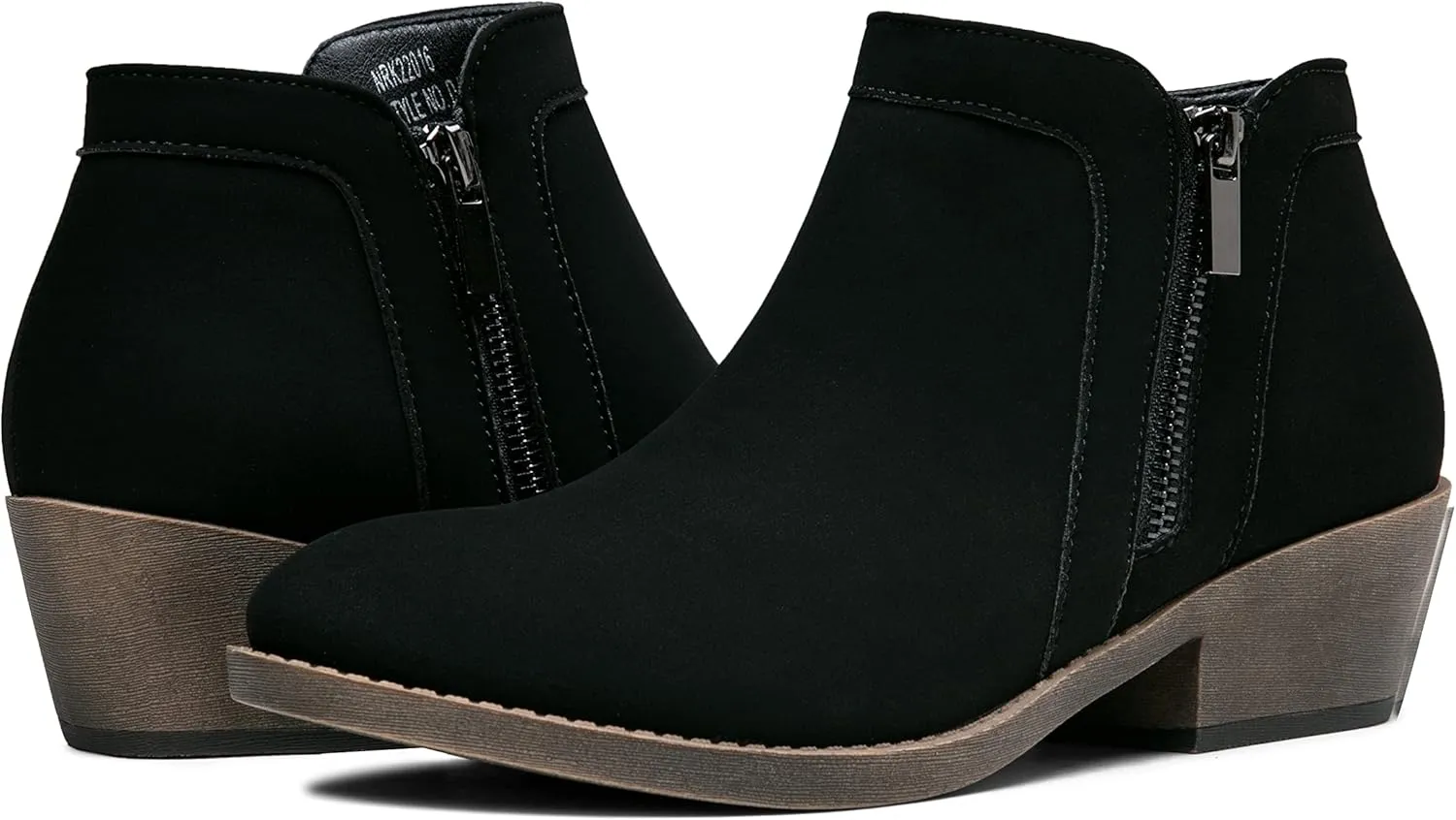 Jeossy Women's 9618 Classic Ankle Boots Slip on Chunky Heel Boots for Women