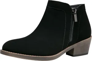 Jeossy Women's 9618 Classic Ankle Boots Slip on Chunky Heel Boots for Women