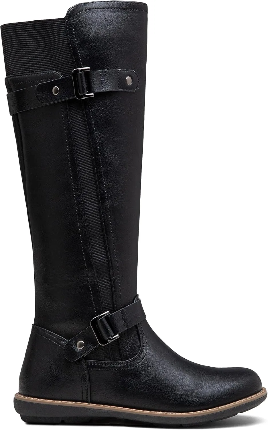Jeossy Women's 9656 Knee-High Boots Fashion Riding Boots with Buckle