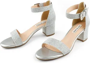 JOY IN LOVE Women's Chunky Low Heels Ankle Strap Open Toe Block Heel Sandals