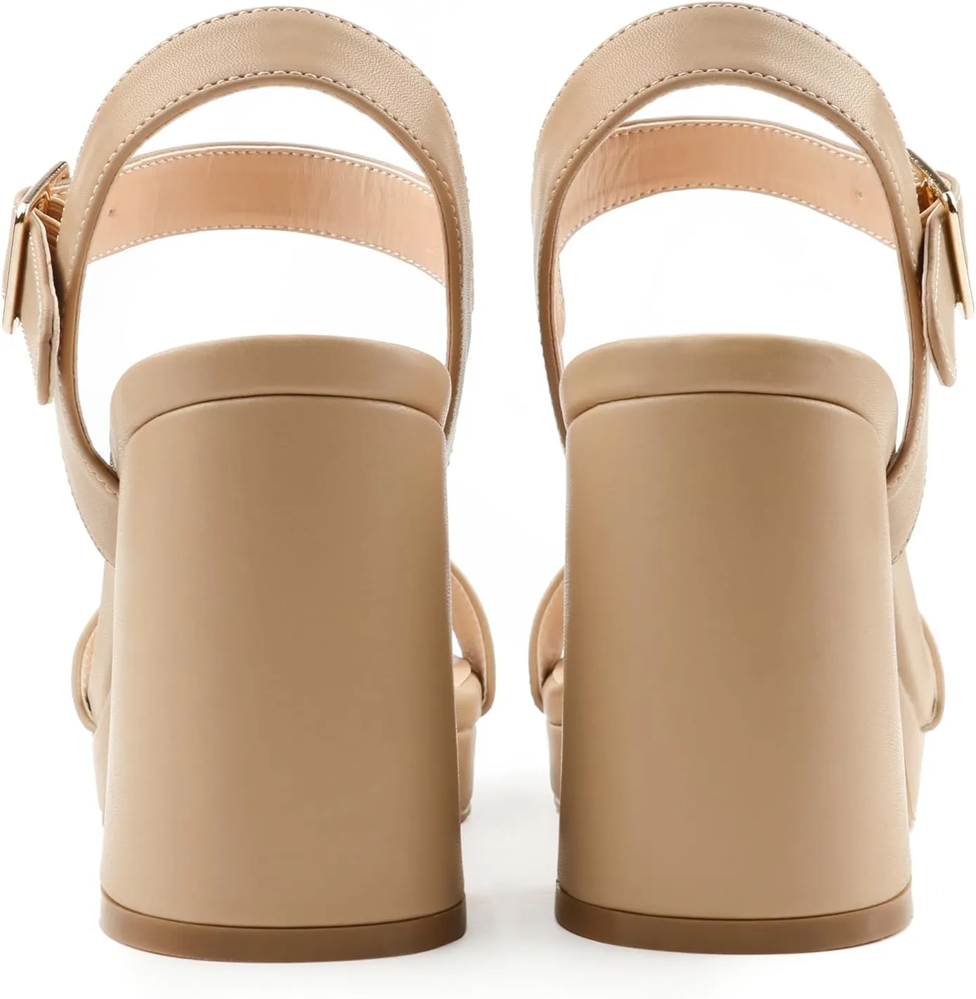 JOY IN LOVE Women's Chunky Platform High Heels Ankle Strap Block Heel Sandals