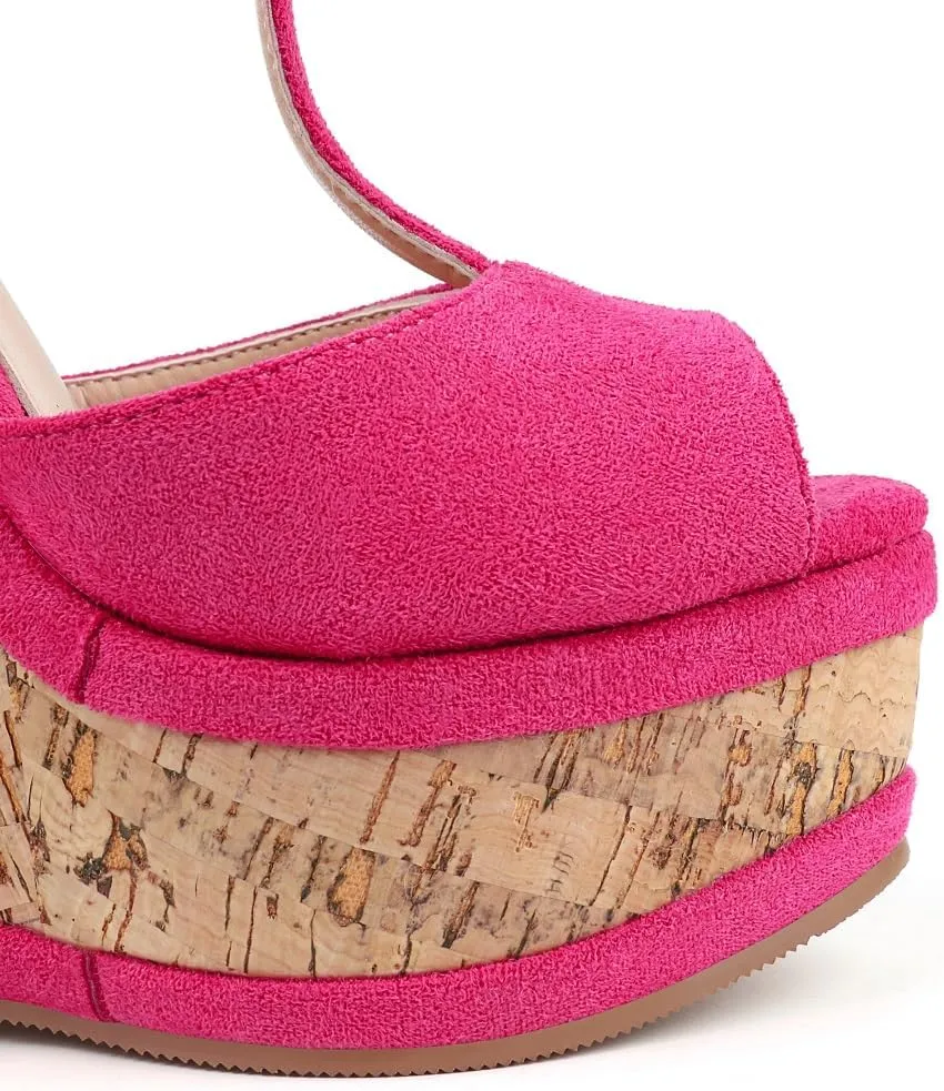 JOY IN LOVE Women's Wedges Sandals Platform Buckle Shoes