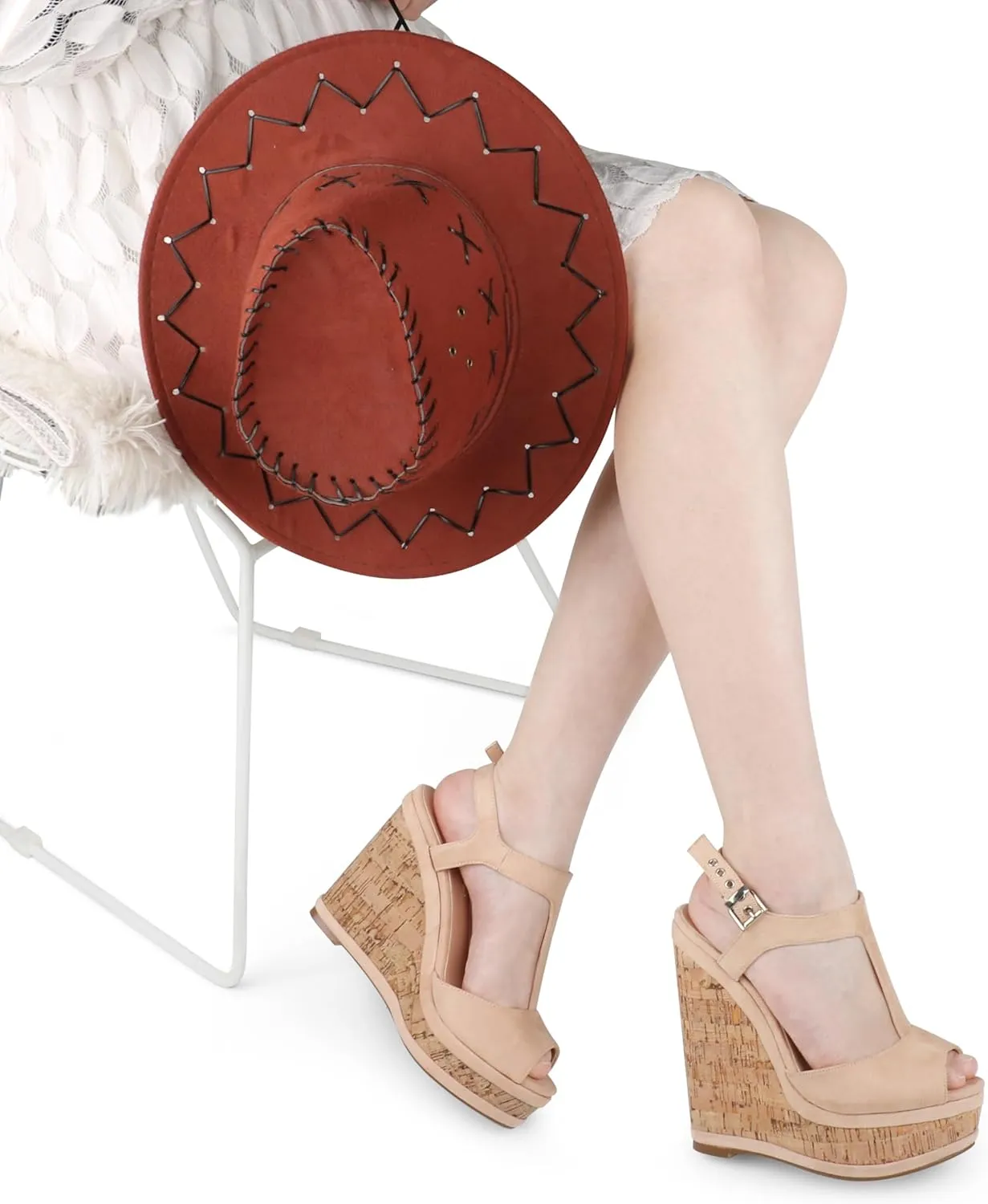 JOY IN LOVE Women's Wedges Sandals Platform Buckle Shoes