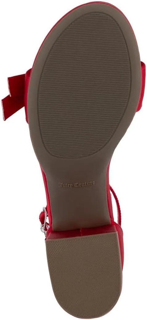 JUICY COUTURE Women's Open Toe Ankle Strap Low Block Chunky Heels Sandals - Dress Pumps Shoes