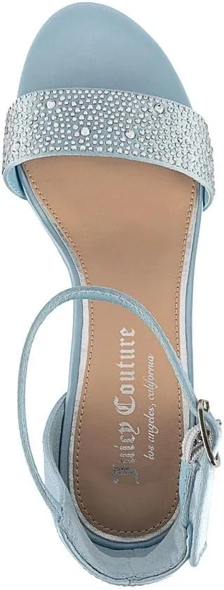JUICY COUTURE Women's Open Toe Ankle Strap Low Block Chunky Heels Sandals - Dress Pumps Shoes