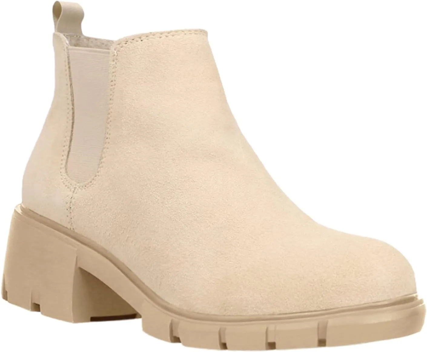 Juliet Holy Boys Girls Ankle Boots Platform Chunky Block Heel Slip On Lug Sole Chelsea Booties for Toddler Little Big Kid