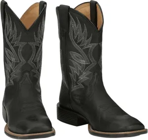 Justin Zeke 11" Western Boots for Men - Premium Leather Cowboy Footwear with Classic Stitch Design and Durable Outsole