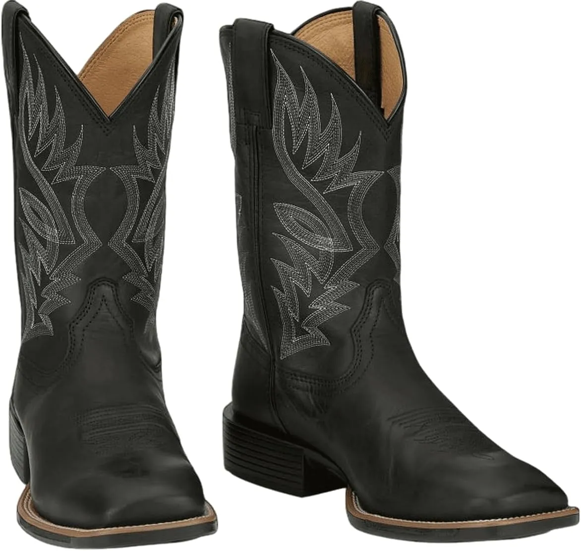 Justin Zeke 11" Western Boots for Men - Premium Leather Cowboy Footwear with Classic Stitch Design and Durable Outsole