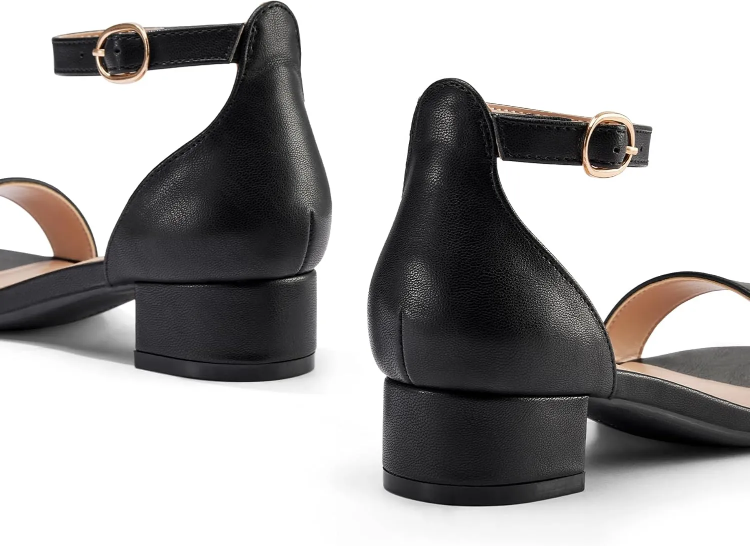 K KomForme Girls Sandals Low Heels Dress Pump Ankle Strap Open Toe Wedding Party Shoes(Toddler/Little Kids/Big Kids)