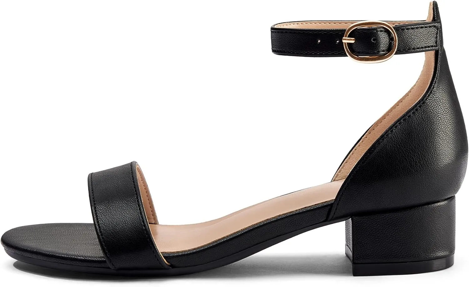K KomForme Girls Sandals Low Heels Dress Pump Ankle Strap Open Toe Wedding Party Shoes(Toddler/Little Kids/Big Kids)