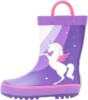 Kamik Youth Unicorn Rain Boots, Purple, 2 Little Kid