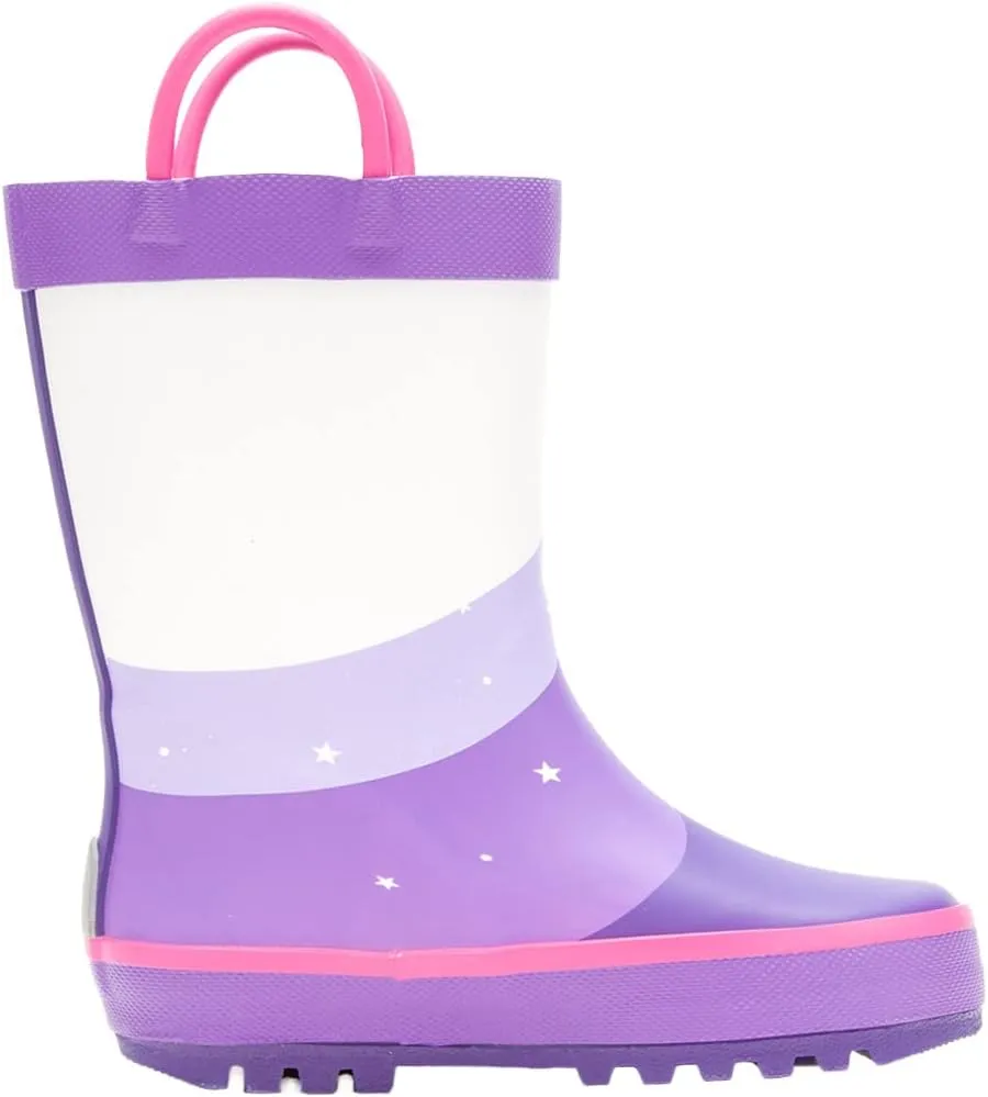 Kamik Youth Unicorn Rain Boots, Purple, 2 Little Kid